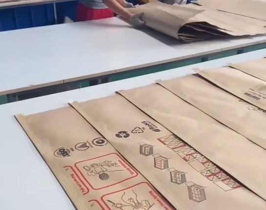 Waterproof Kraft Paper Dunnage Bags 900x1800mm